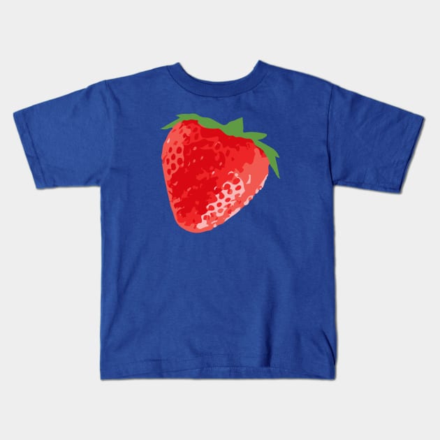 Minimalist Abstract Nature Art #58 Strawberry Kids T-Shirt by Insightly Designs